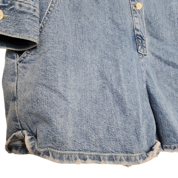 New ZARA Women's Festival  Denim Long Sleeve Romper/Jumpsuit - Size Medium - Picture 5 of 5